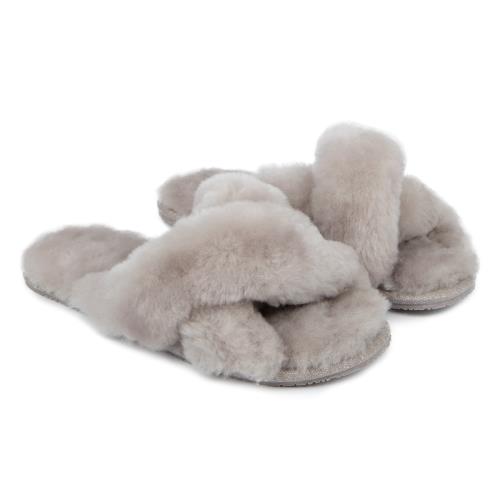 Ladies Daisy Sheepskin Slider Dove Extra Image 4